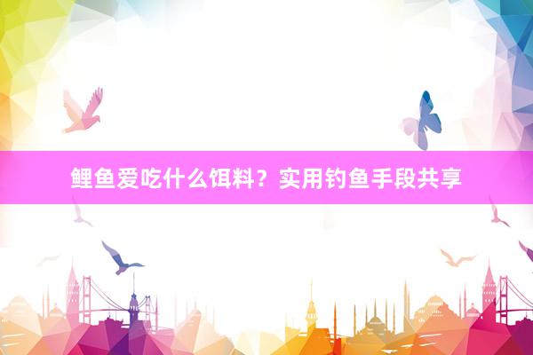 鲤鱼爱吃什么饵料？实用钓鱼手段共享